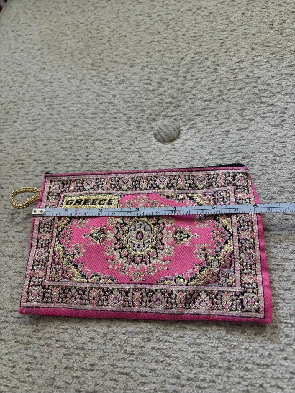 Kusadasi & Greece Decorative Zip Pouches - Pink and Green